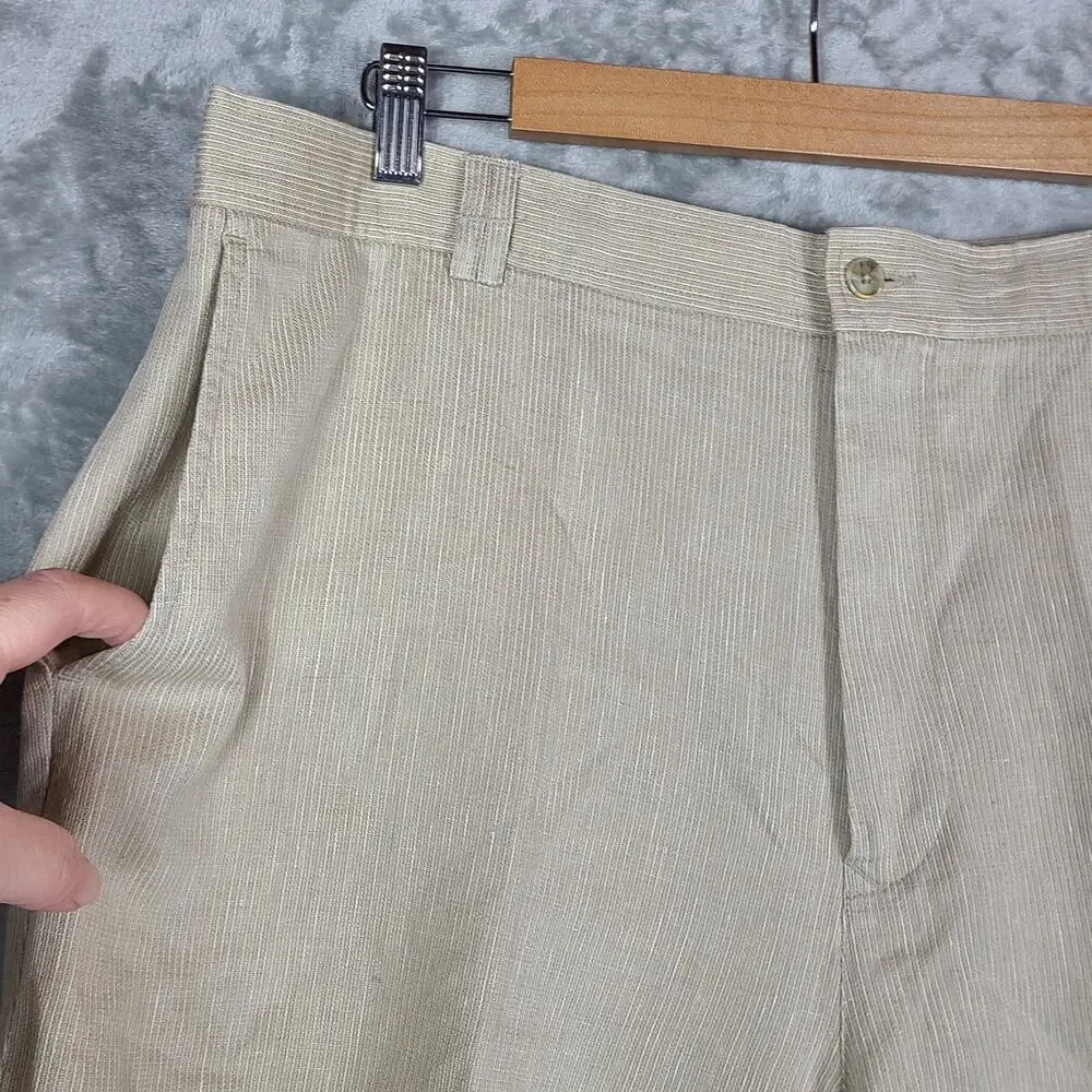 Tommy Bahama Relax Linen & Silk Shorts Golf Athleisure Preppy Coastal Size 40